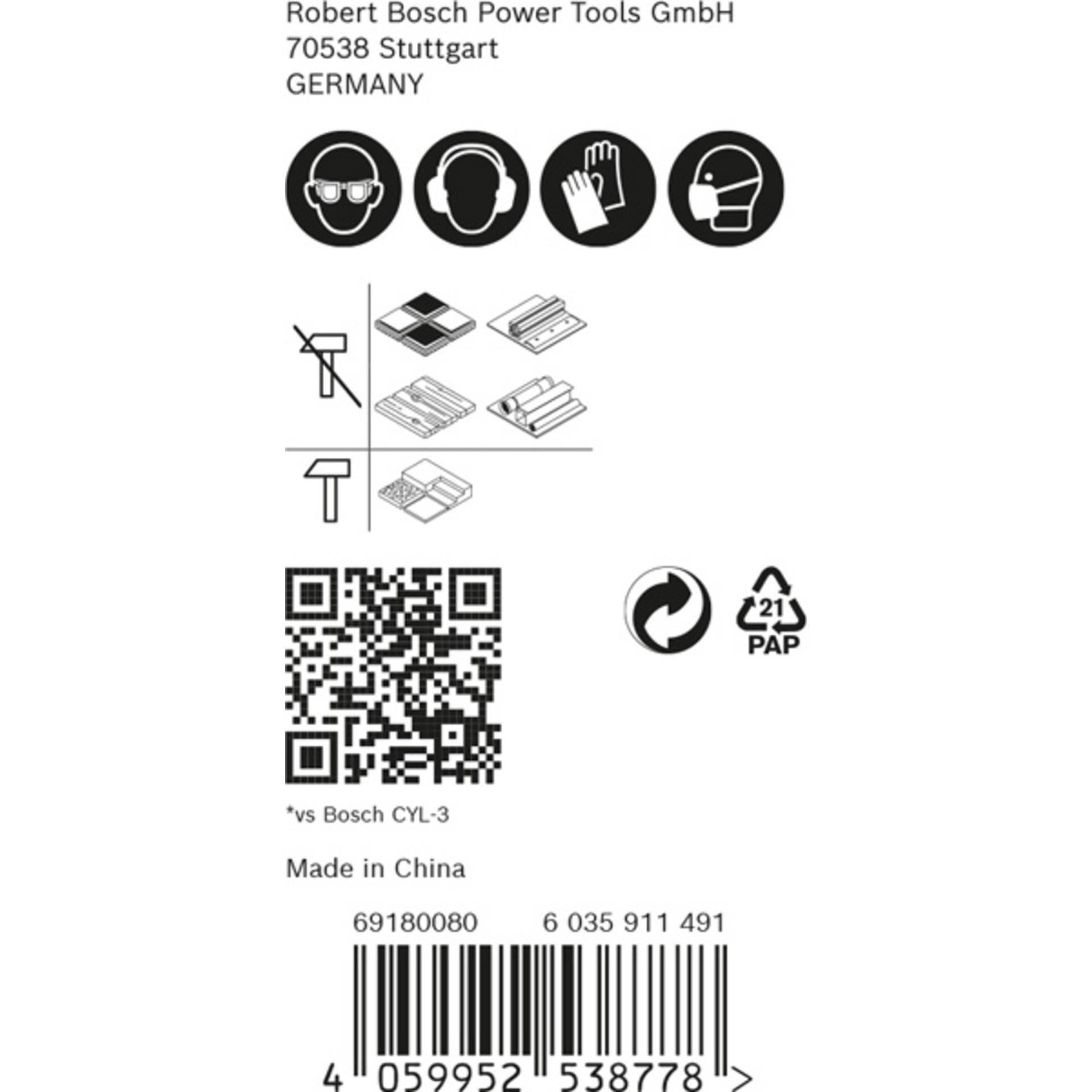 EXPERT HEX-9 MultiConstruction Bohrer-Set, 5/6/8 mm, 3-tlg.