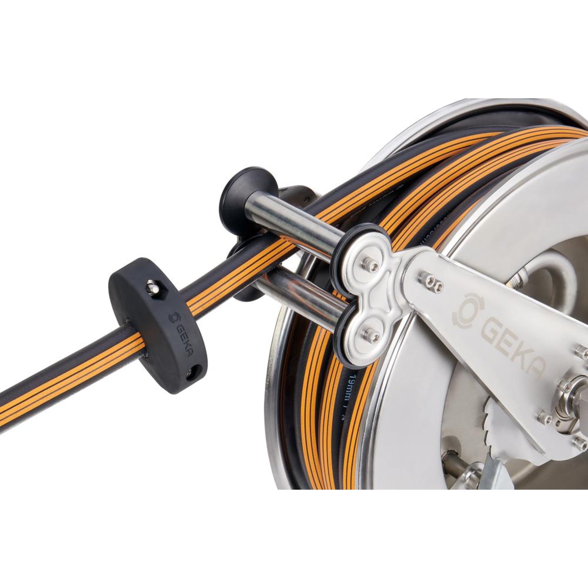GEKA plus automatischer Schlauchaufroller EA15GSKEdelstahl, inkl. 11m EPDM-Schlauch 3/4" & Arm.