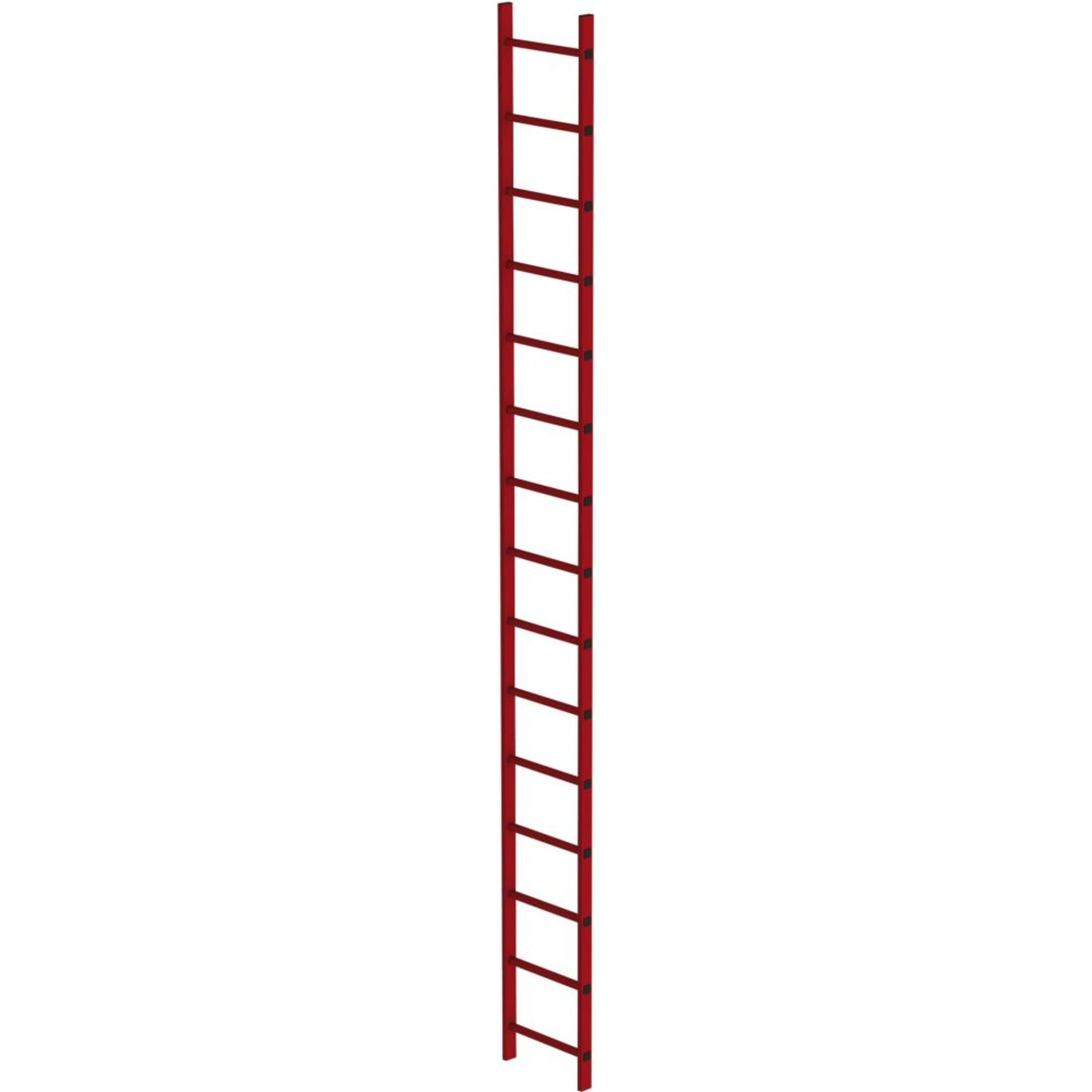 Schachtleiter 15 Sprossen L 4,20 m B450 mm LW 300 mm GFK