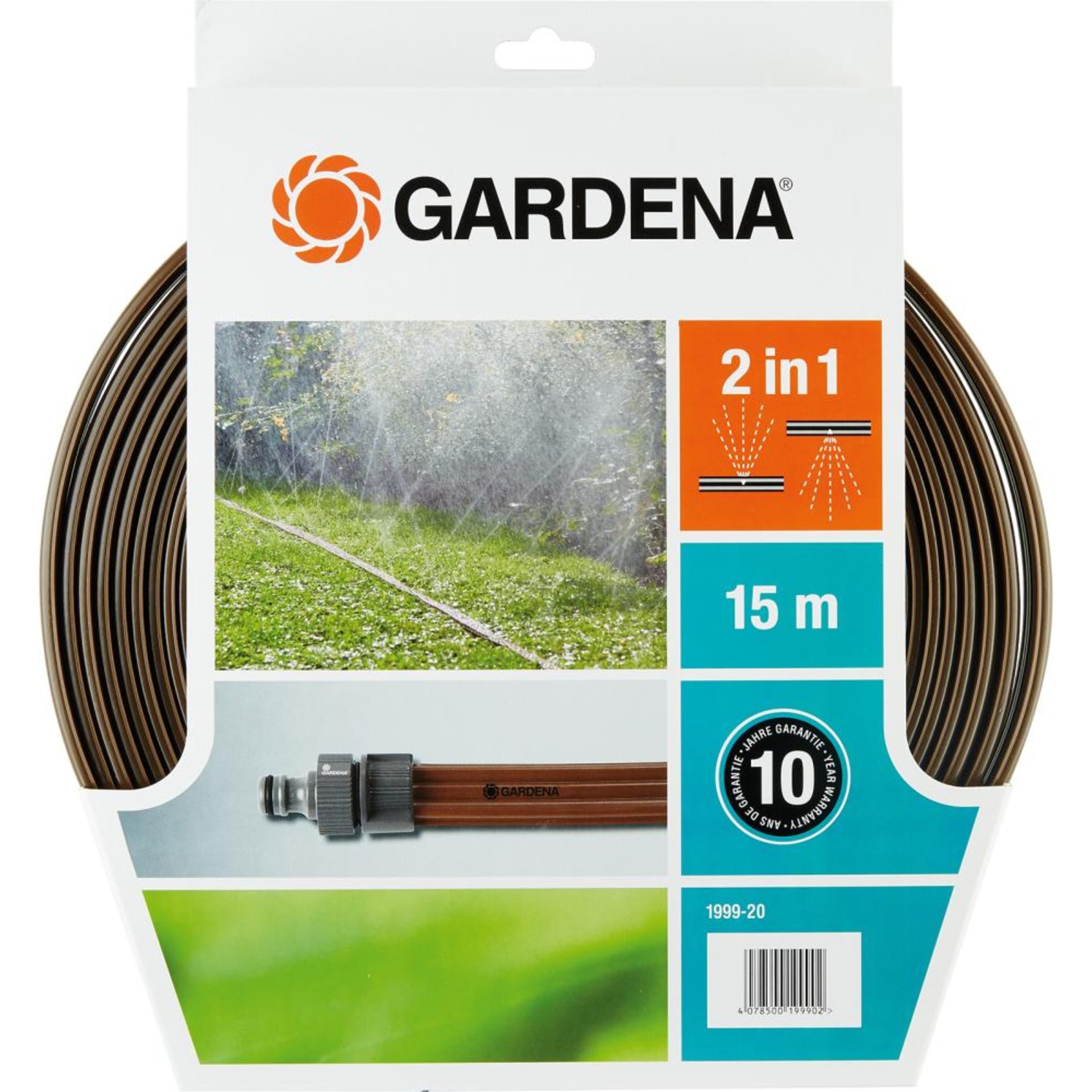 Schlauch-Regner 15 Meter braun Gardena