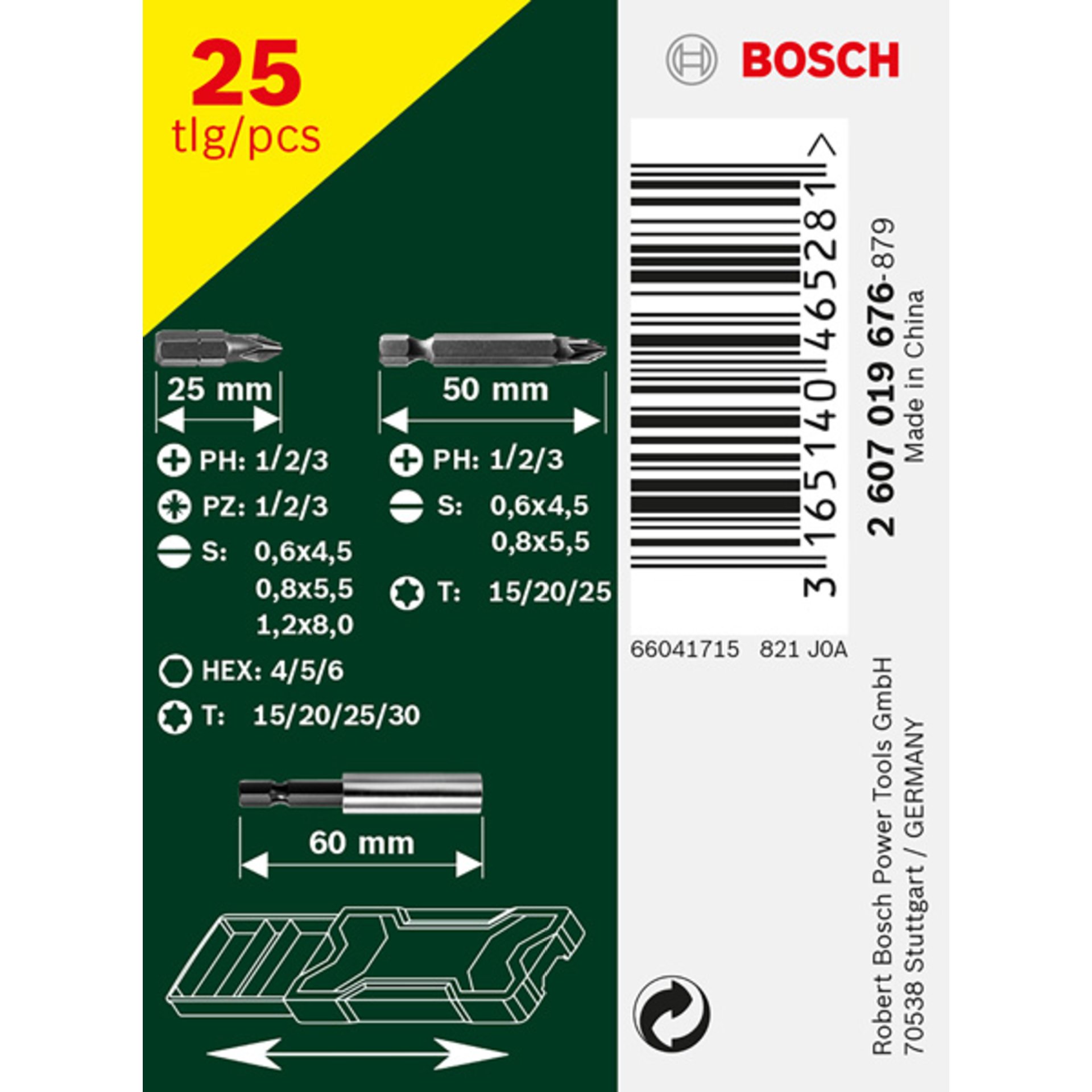 Mini-X-Line-Schrauberbit-Set, 25-teilig