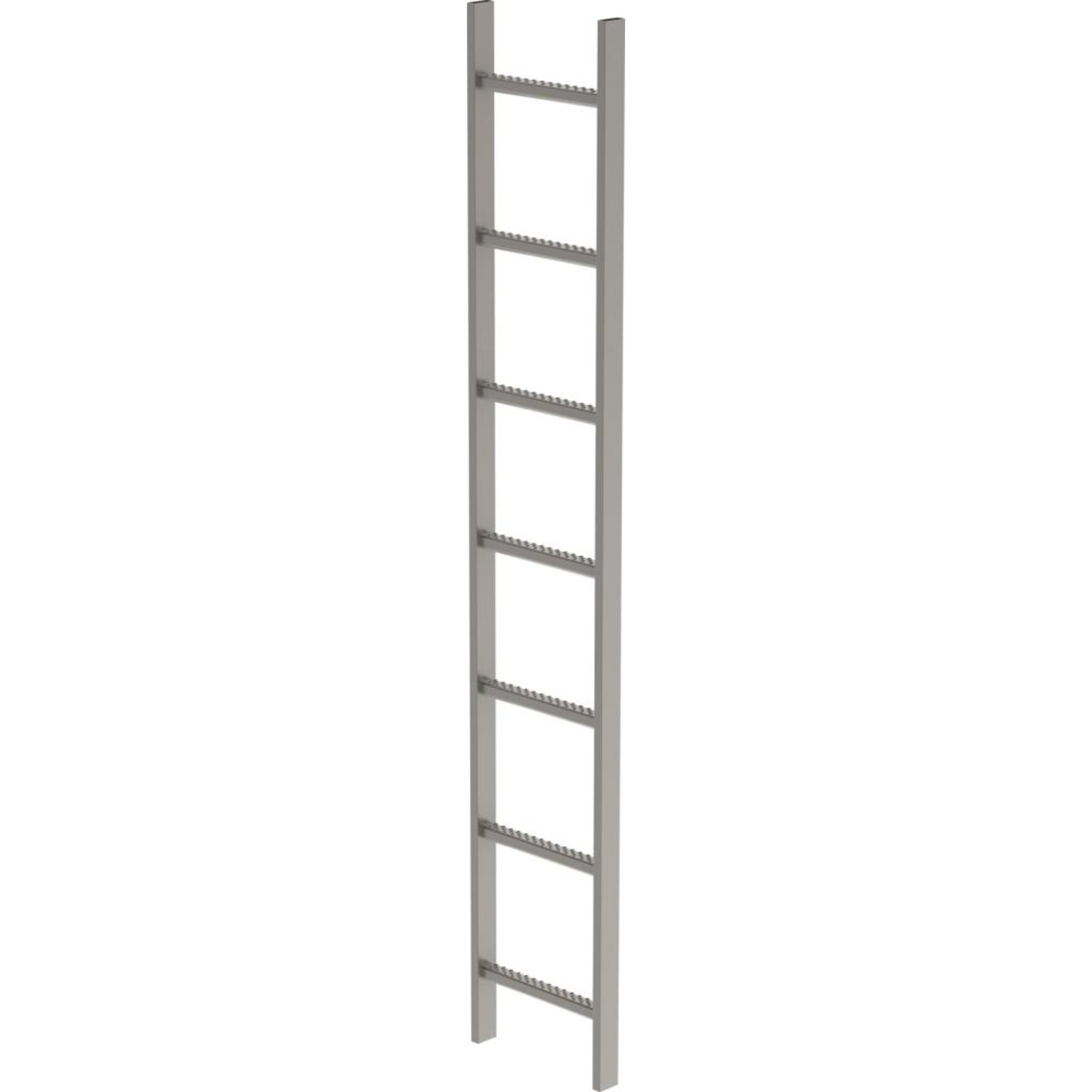 Schachtleiter 7 Sprossen L 1,96 m B340 mm LW 300 mm Edelstahl V4A