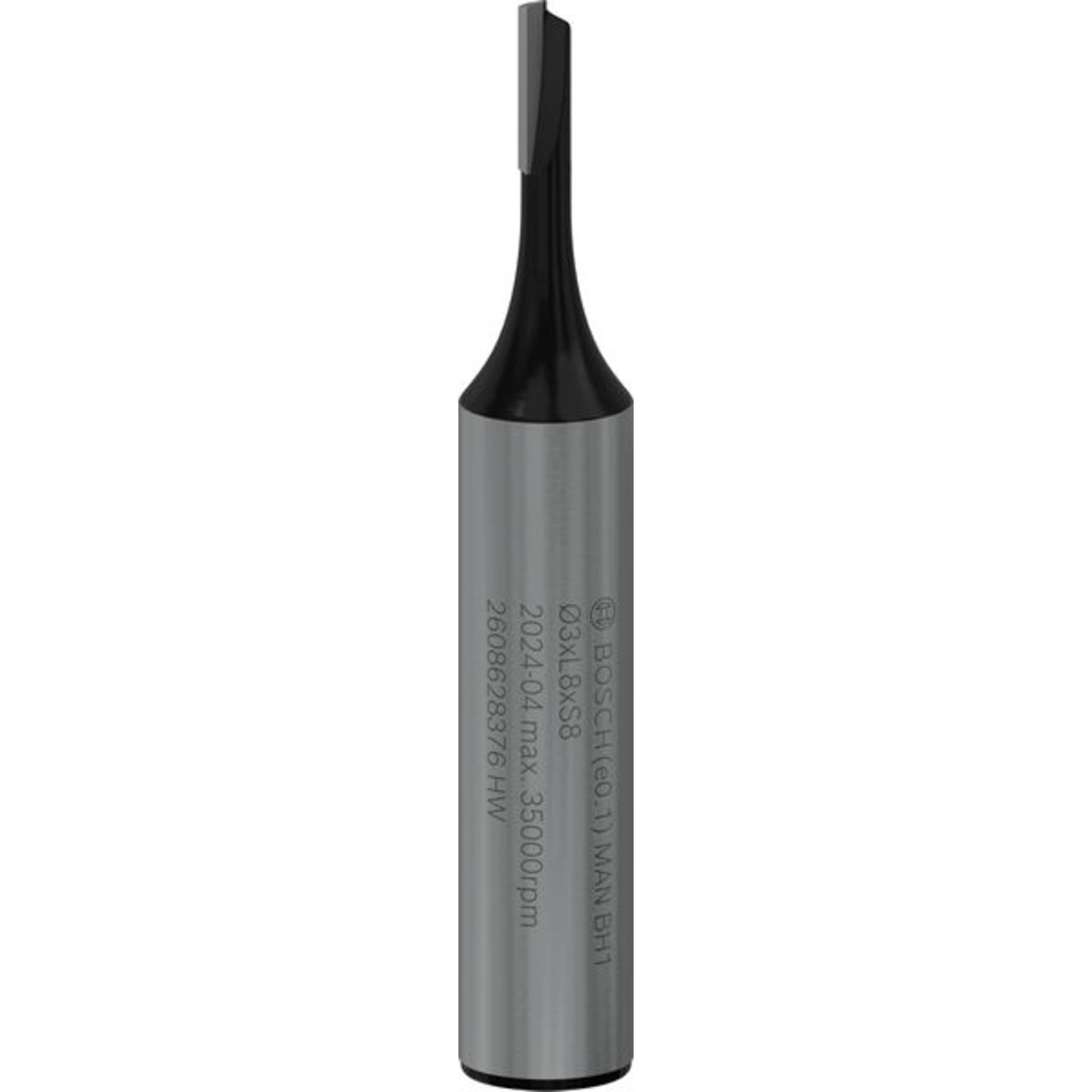 PRO Nutfräser, einschneidig, Ø 3 x L 8, Schaft 8 mm