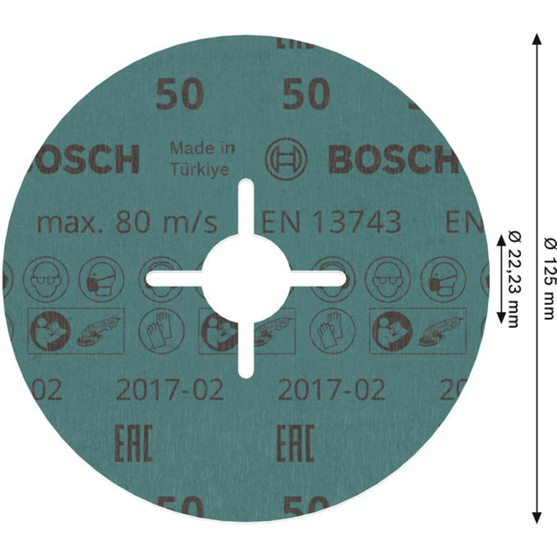PRO R780 Fiberscheibe, 125 mm, G50