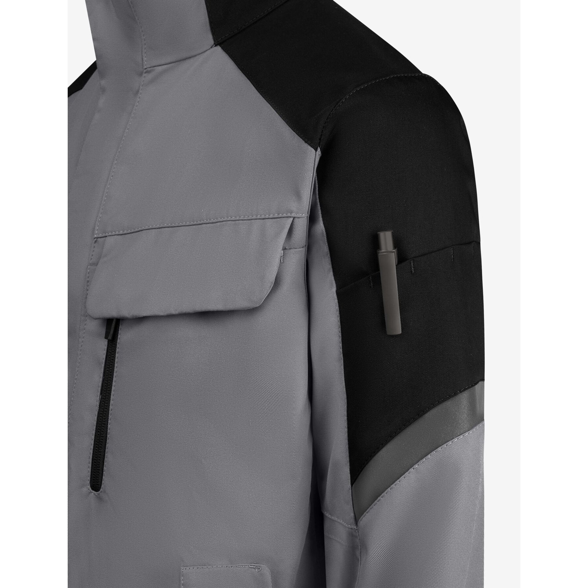 ANDREA Arbeitsjacke Damen grau-schwarz XS