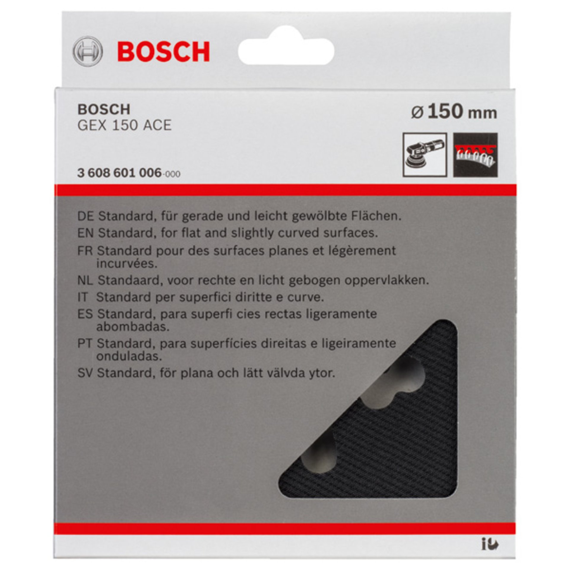 Schleifteller mittel, 150 mm, für GEX 150 ACE
