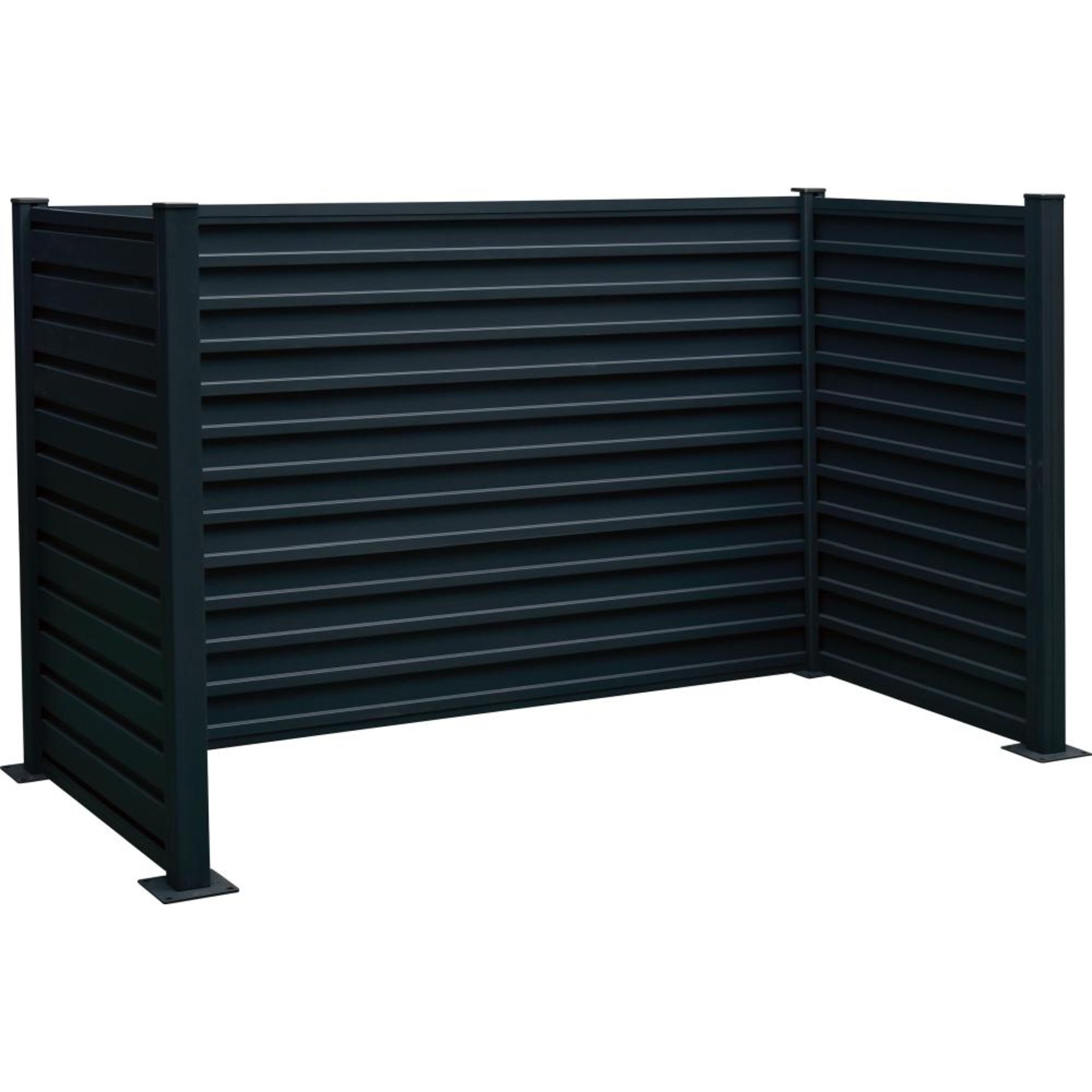Mülltonnen-Einfassung Stah für 3 x 240 iter 213 x 115 x 122 cm