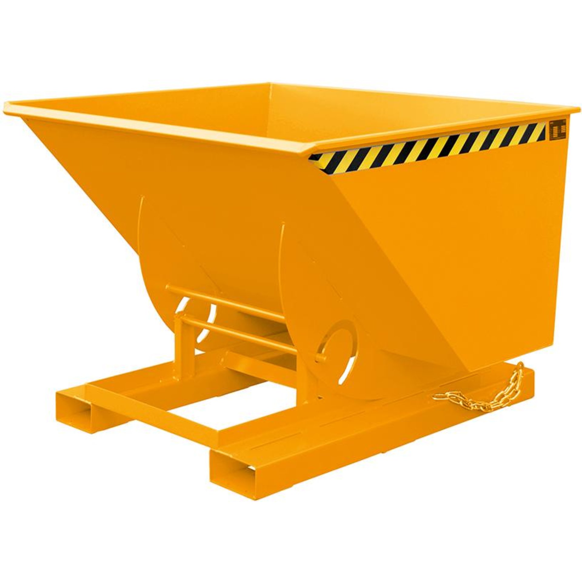 Kippbehälter AK 1000 l B1560xT1420xH1070 mm RAL2000 Tragkraft 1000kg mit Abrollsystem
