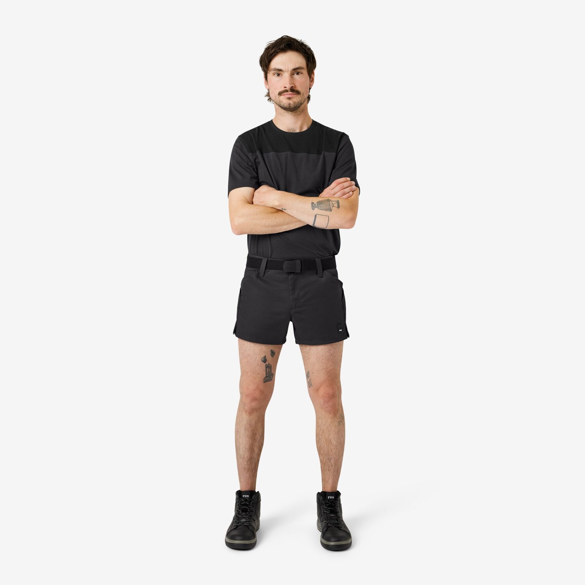 JESKO Arbeits-Shorts extra kurz anthrazit 42