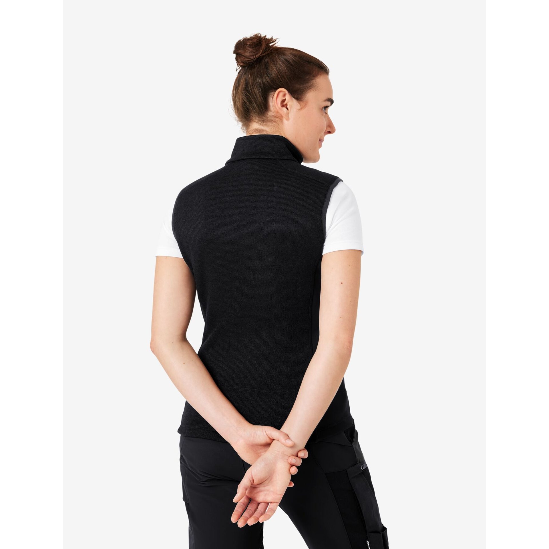 ELSA Strick-Fleece-Weste schwarz 2XL