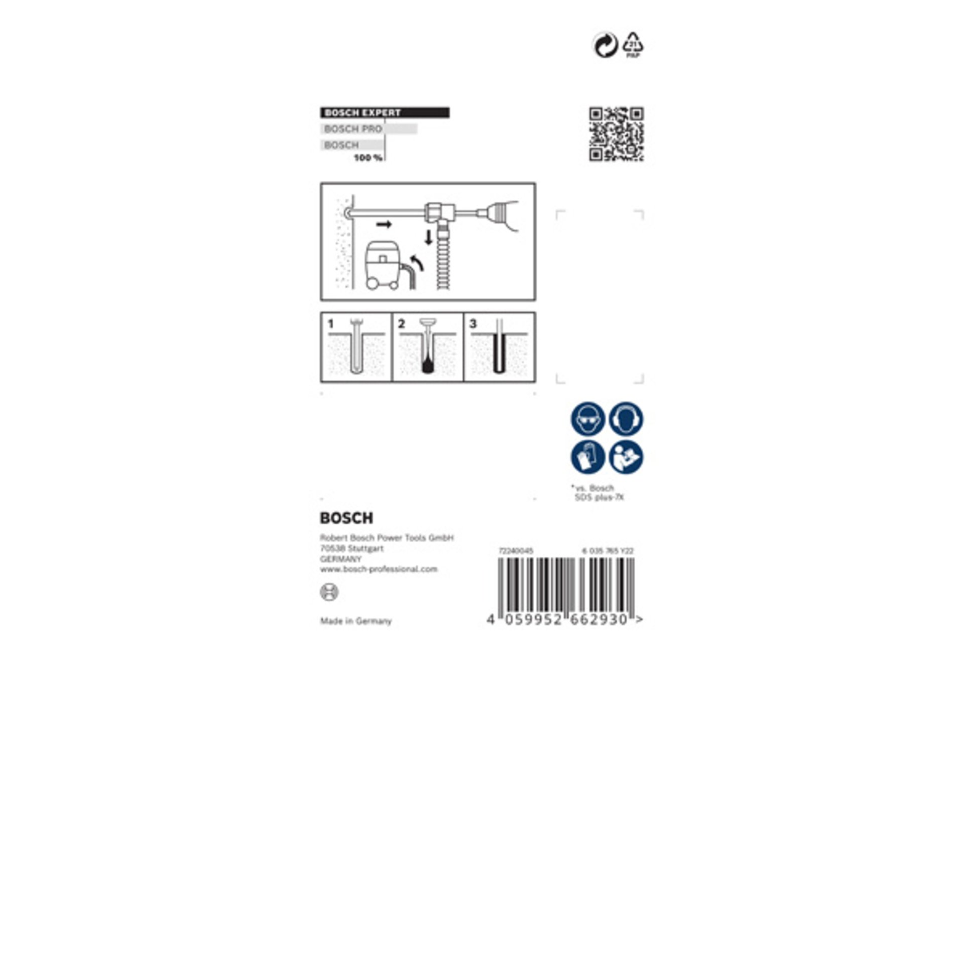 EXPERT SDS Clean plus-8X Hammerbohrer-Set 10 x 100 x 225 mm