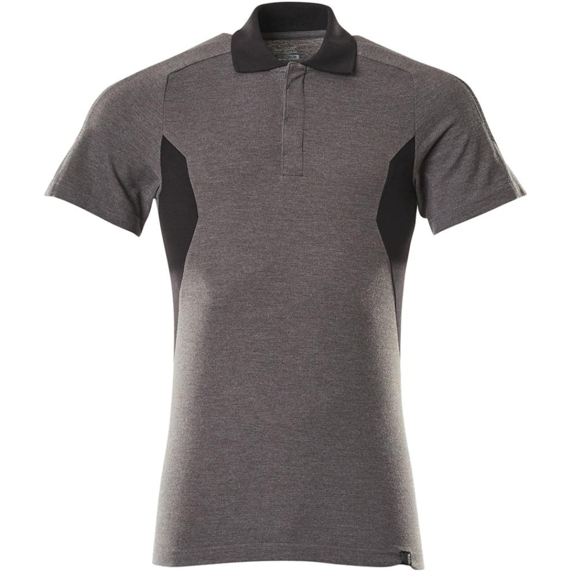 Polo-Shirt 18383, moderne Passform, dunkelanthrazit/schwarz, Gr.3XL
