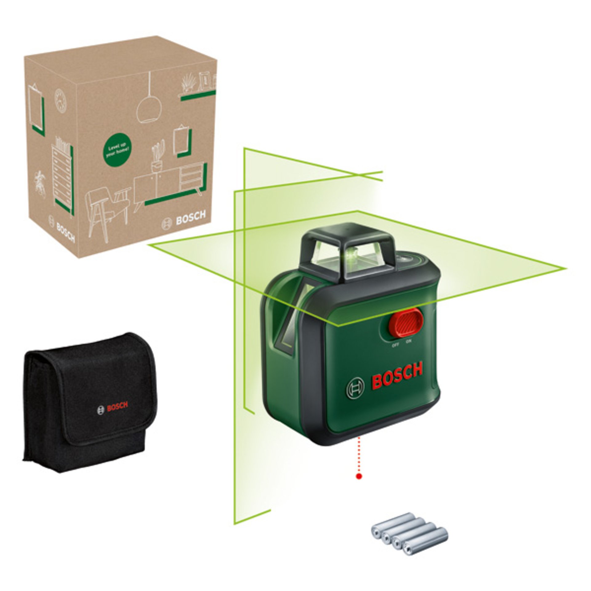 Kreuzlinien-Laser AdvancedLevel 360 Set, eCommerce-Karton