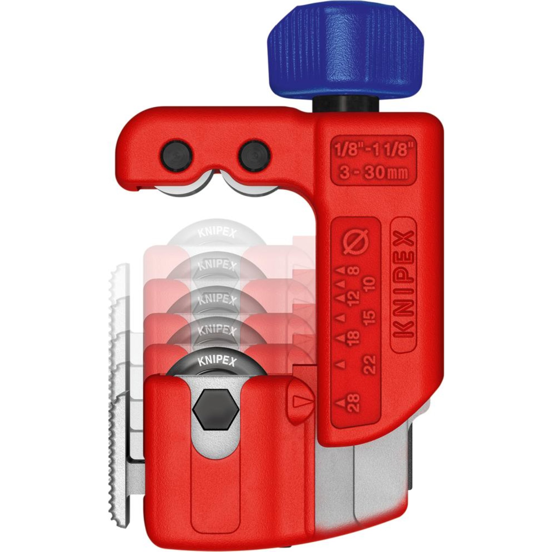 Rohrabschneider f. KupferMessing und Edelstahl 3-30mm KNIPEX