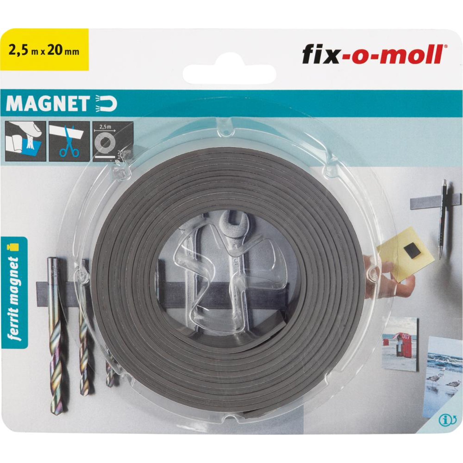 Magnetband Ferrit 2,5m x 20,H 2,selbstk. Inhalt: 1