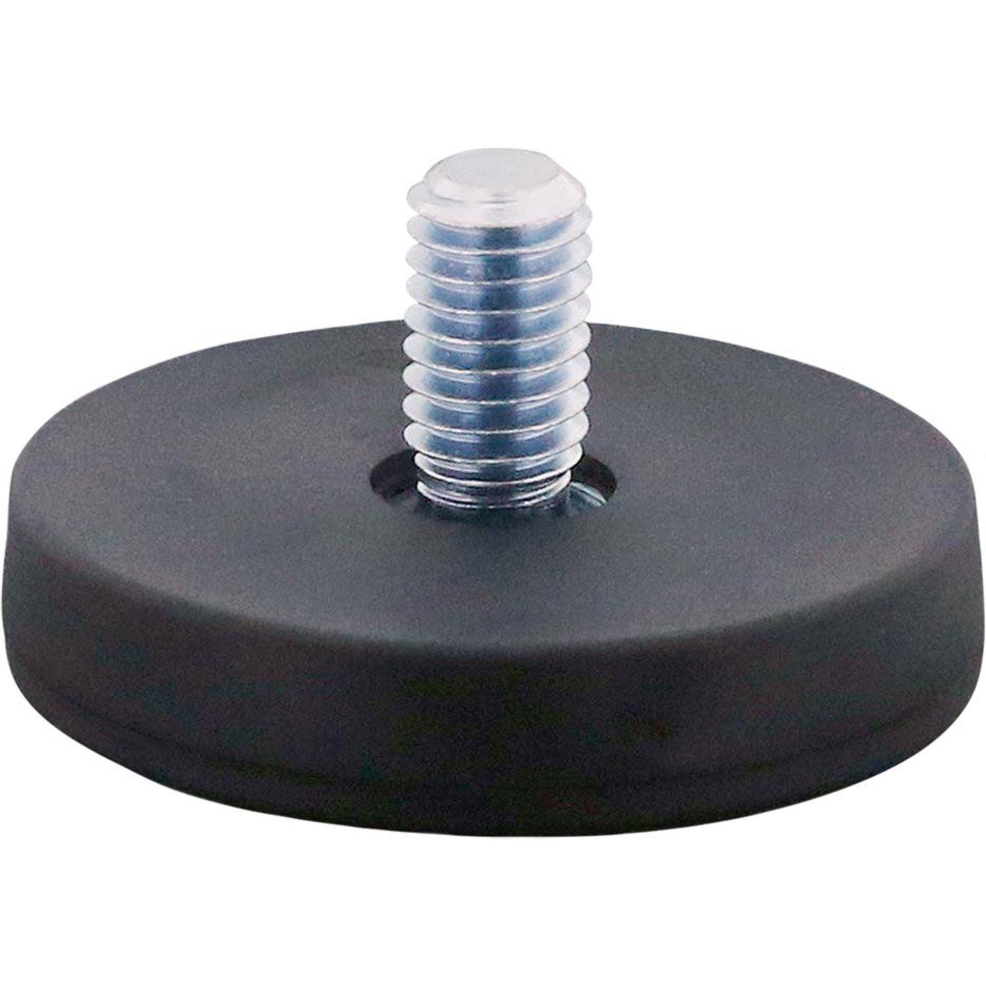 Neodym-Magnet-Flachgreifer mit Neopren-Schutzmantel und Gewindezapfen