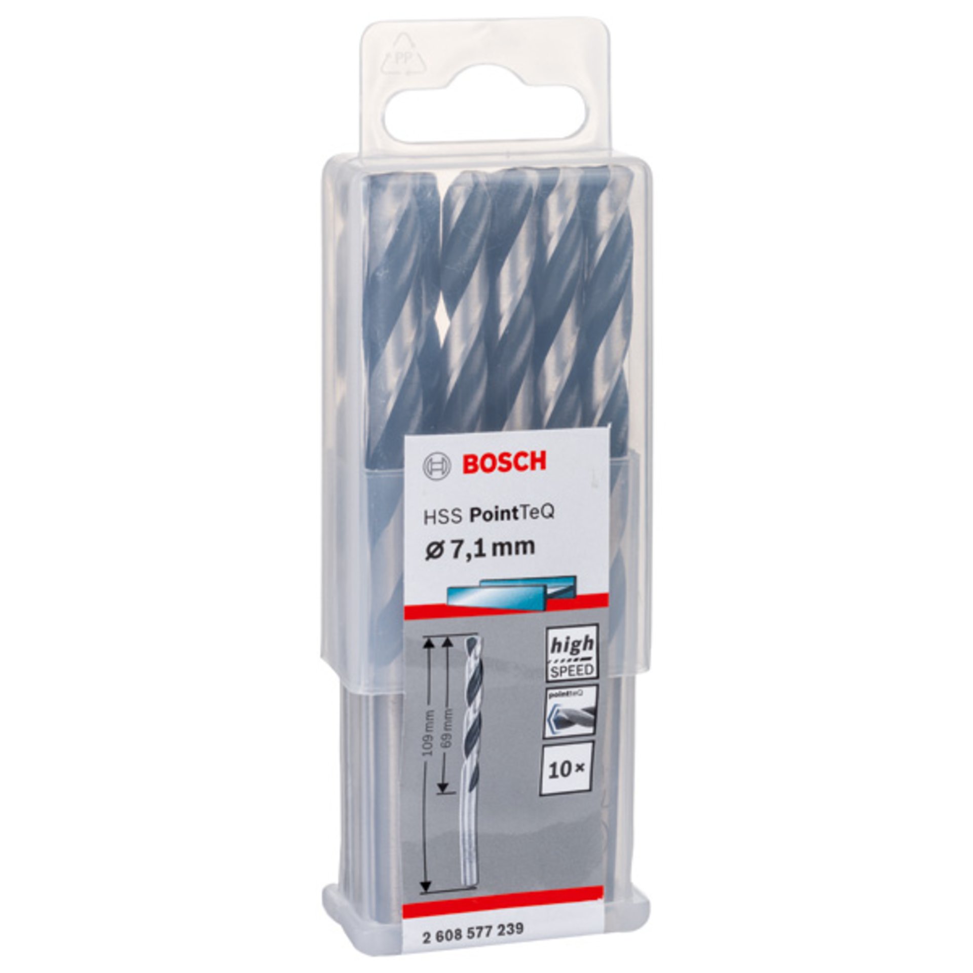 Metallspiralbohrer HSS PointTeQ, DIN 338, 7,1 mm, 10er-Pack