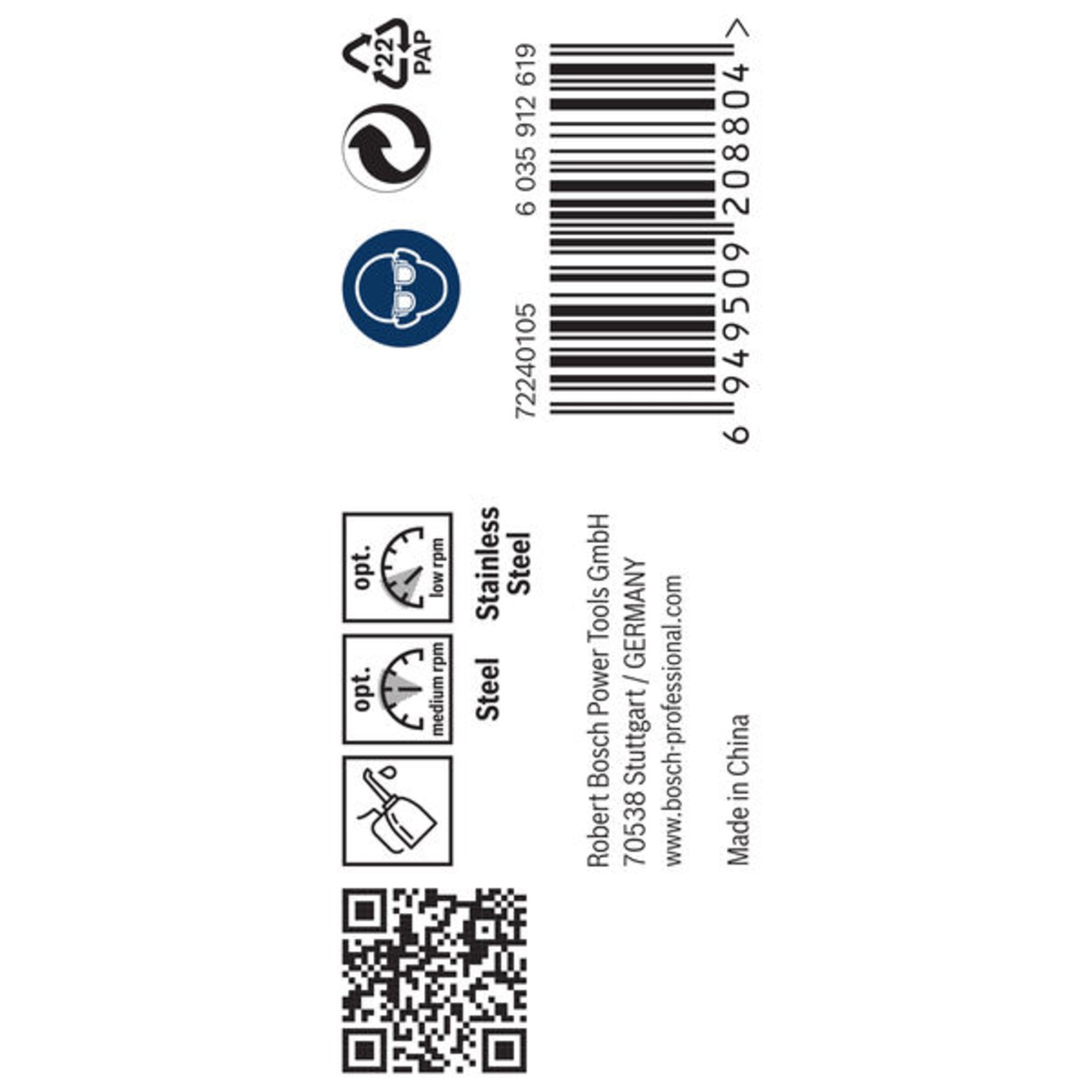 PRO Stainless Steel HSS-Co Spiralbohrer, 6,2 x 63 x 101 mm, 10-tlg.