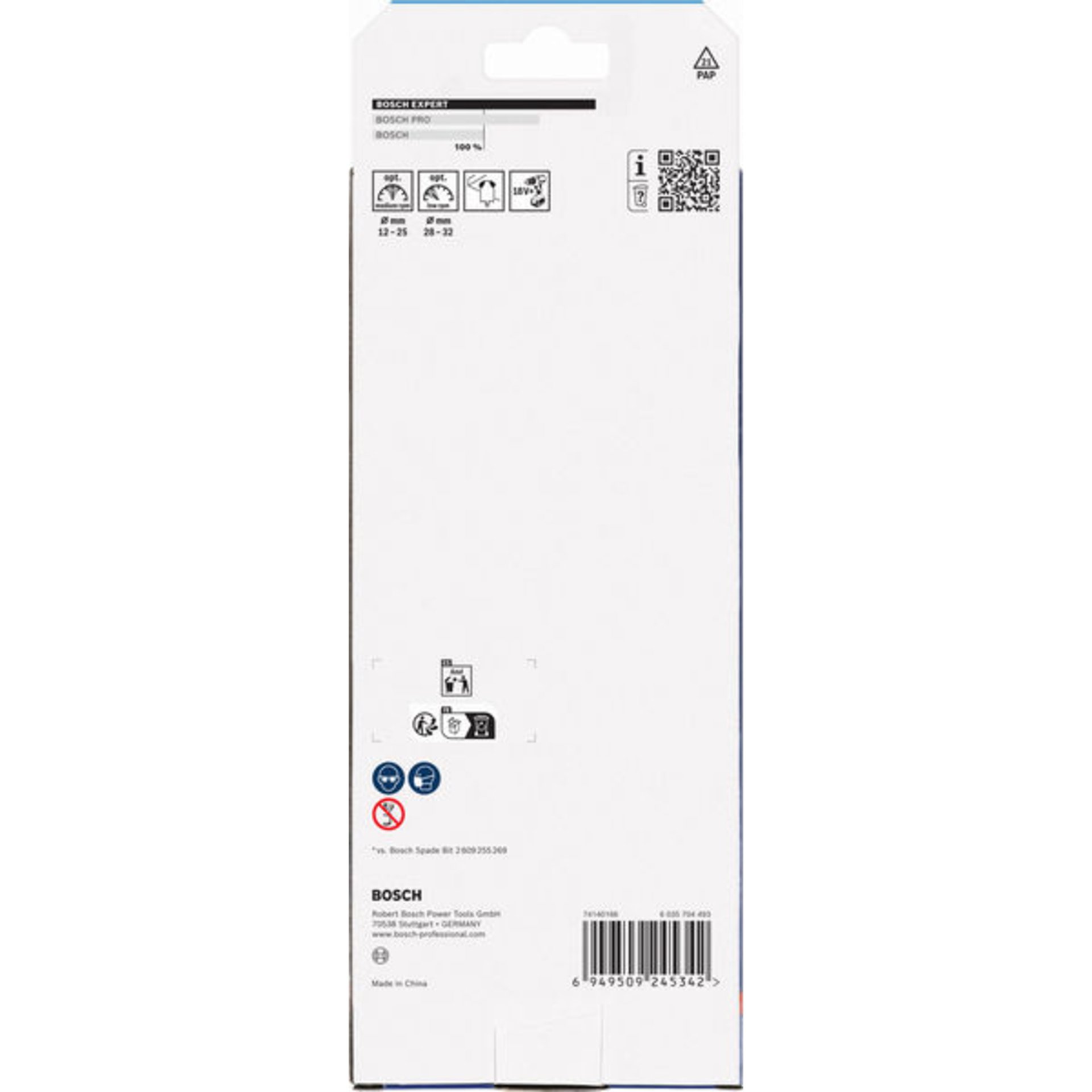 EXPERT Self Cut Speed Flachfräsbohrer-Set, 12/16/18/20/22/25/28/32 mm, 8-tlg.