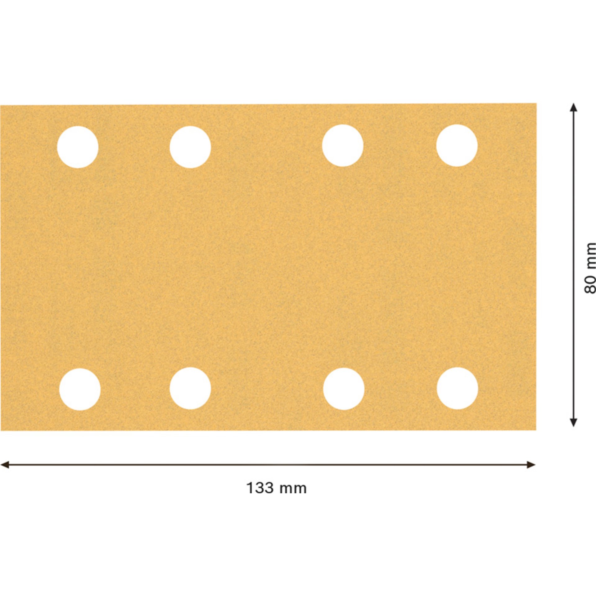 EXPERT C470 Schleifpap., 8 Löcher für Schw.schl., 80 x 133 mm, K 120, 10er-Pack