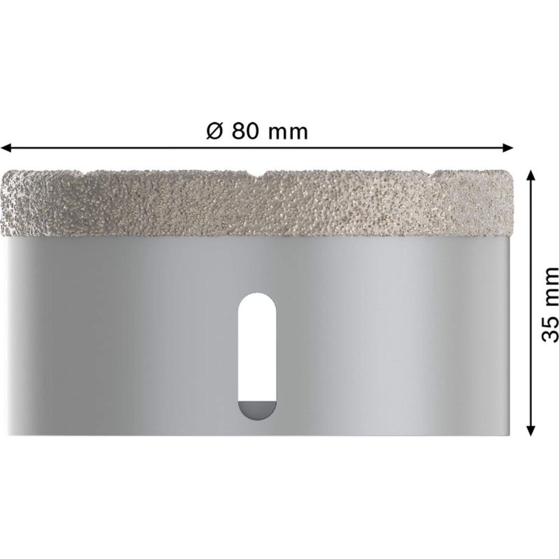 PRO Ceramic dry Trockenbohrkrone, 80 x 35 mm, X-Lock
