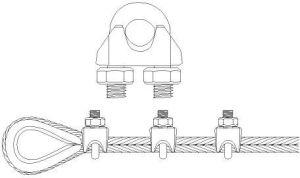 Drahtseilkl.ehem.DIN 741 Zn 6mm/M5 1/4\" a2Stk