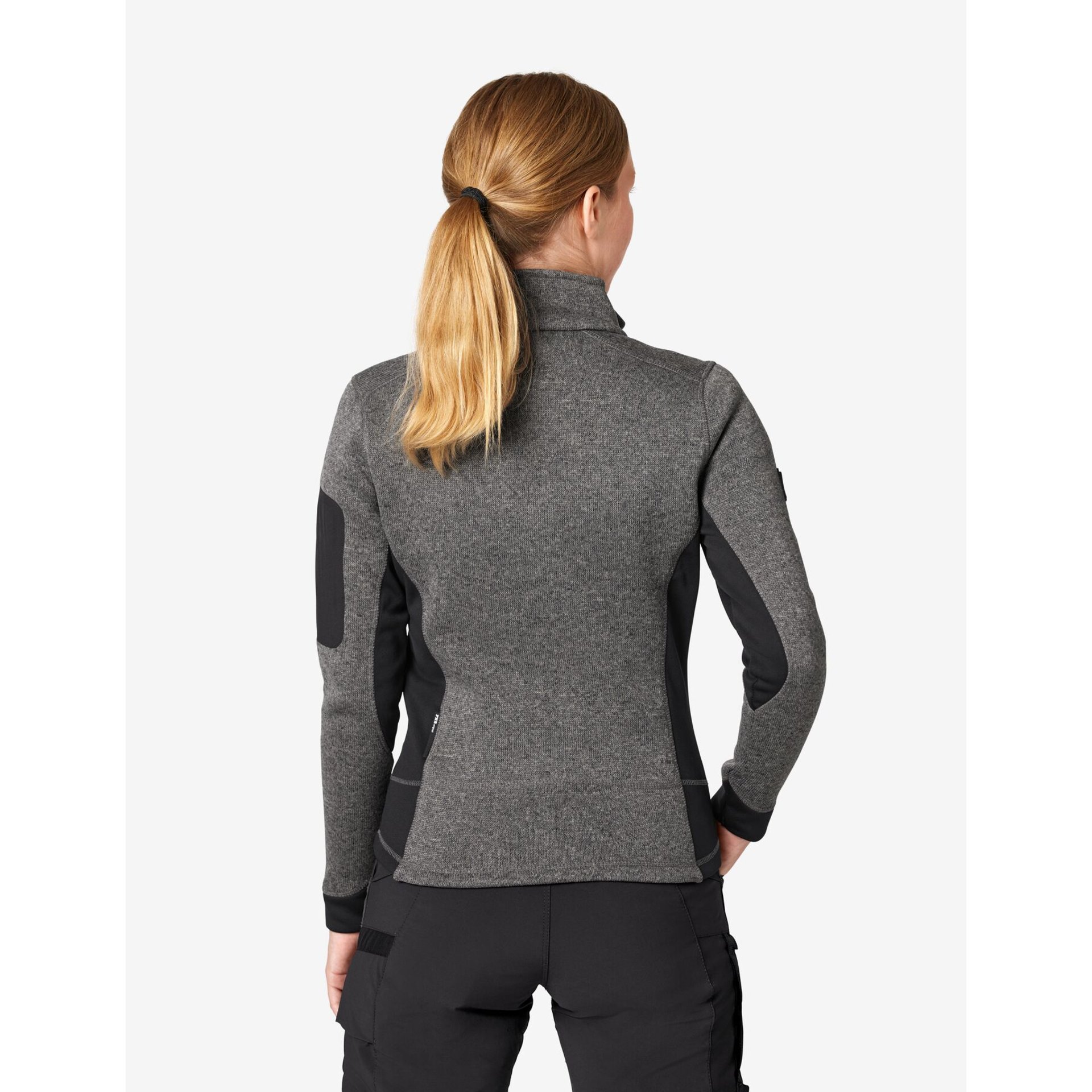 MARIEKE Strick-Fleece-Jacke Damen anthrazit-schwarz 2XL