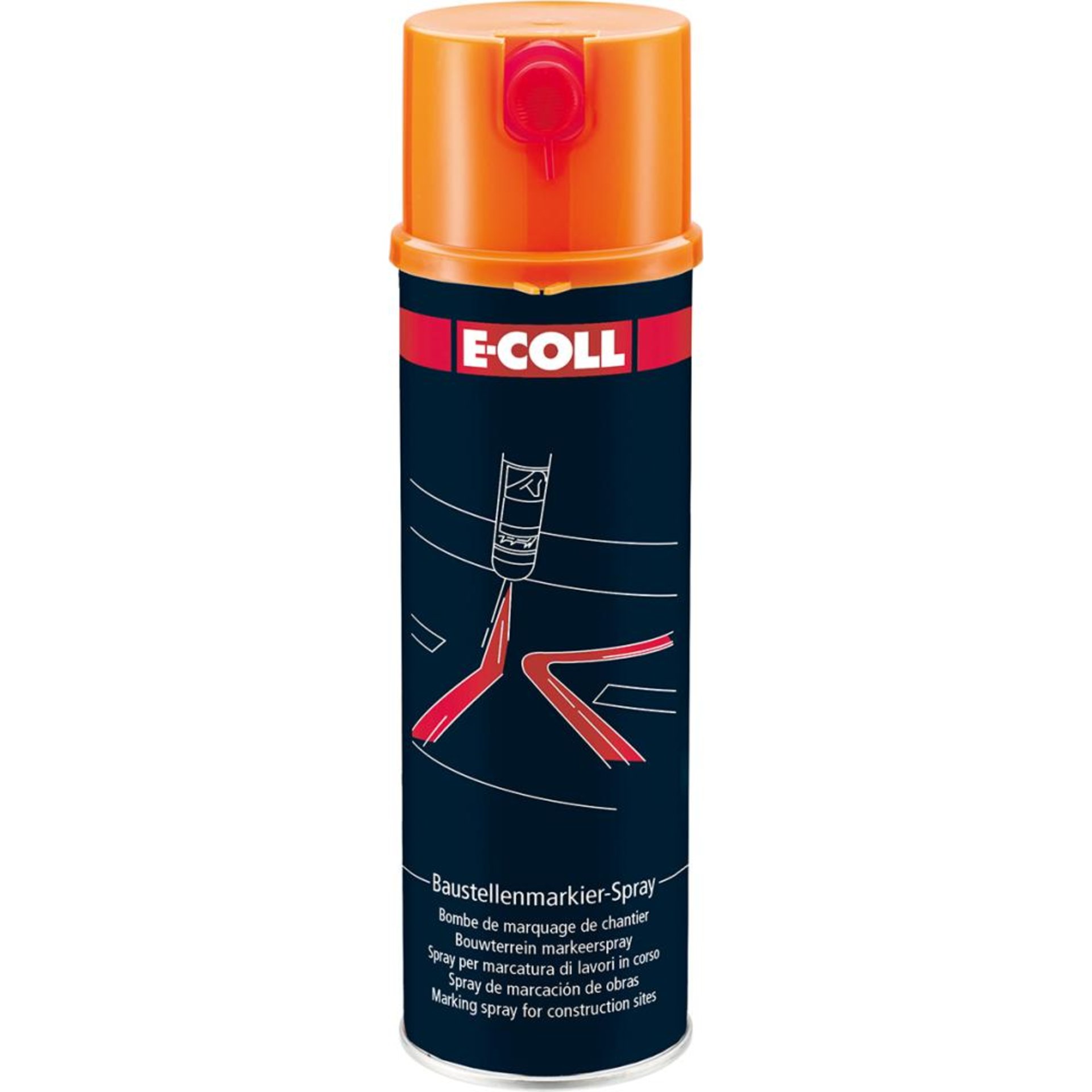 Baustellenmarkierspray 500ml orange E-COLL