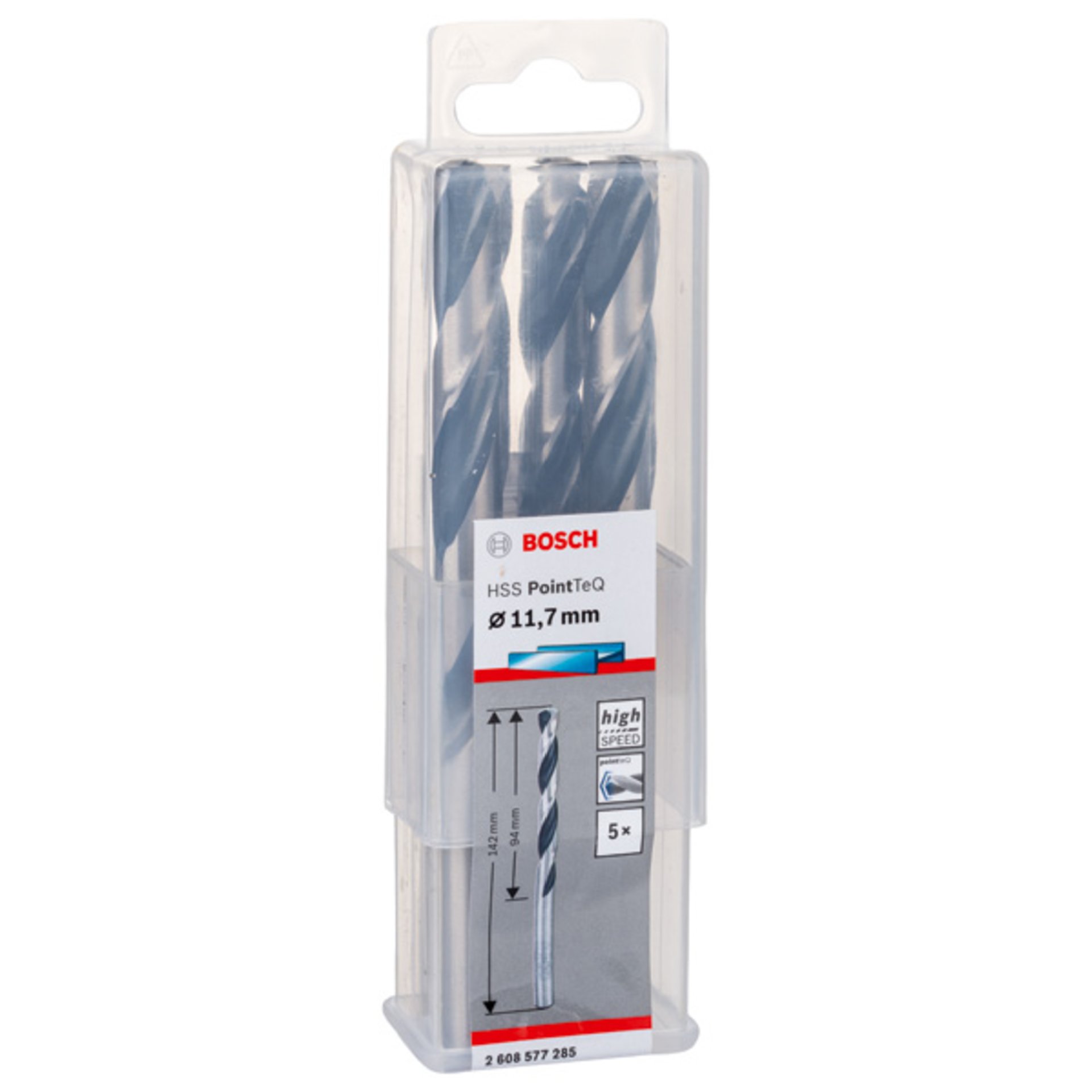 Metallspiralbohrer HSS PointTeQ, DIN 338, 11,7 mm, 5er-Pack