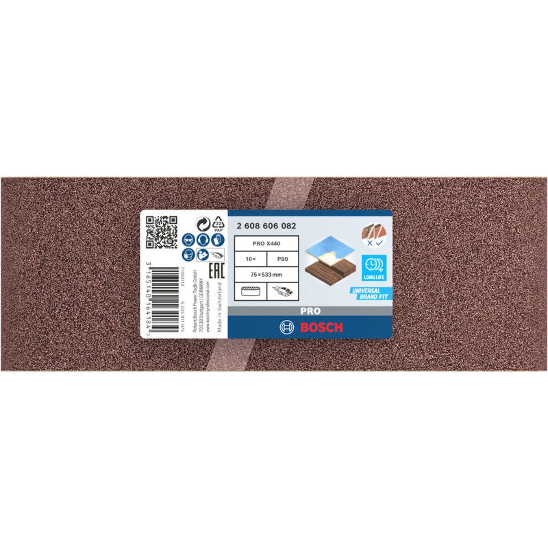PRO X440 Schleifband, 75 x 533 mm, 80, 10-tlg.