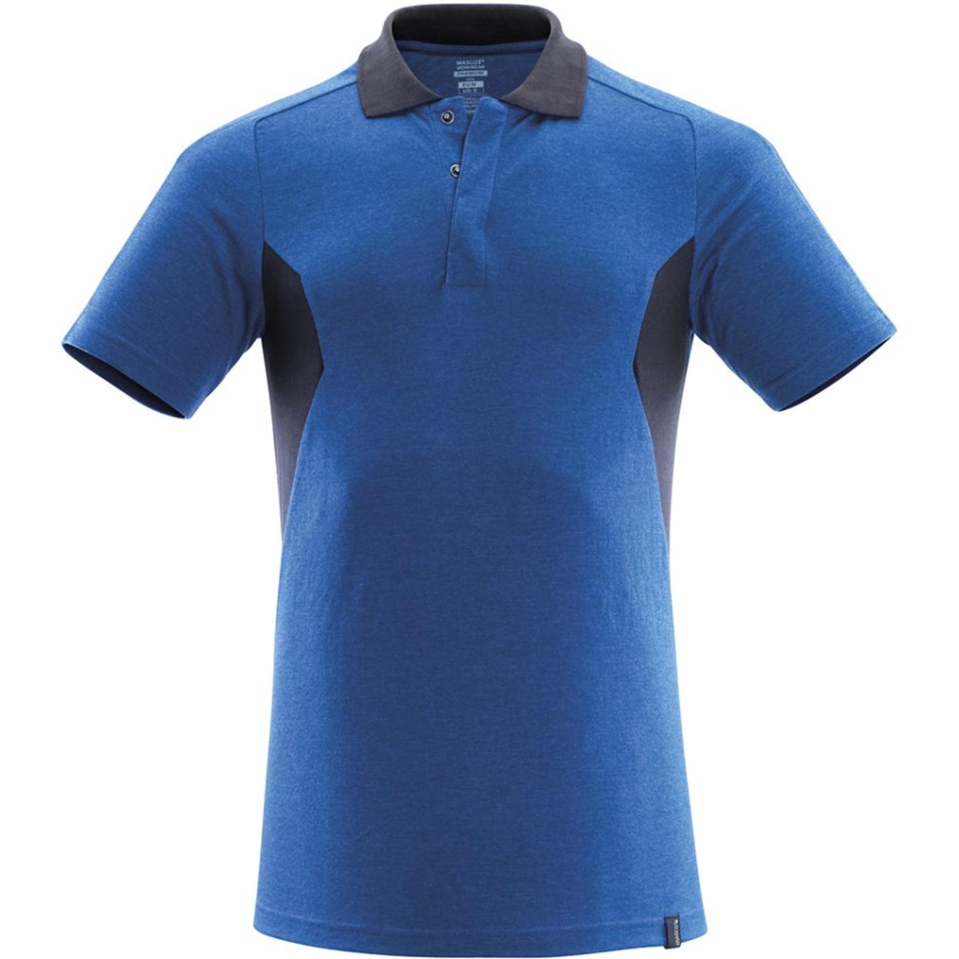 Polo-Shirt 18383, moderne Passform, azurblau/schwarzblau, Gr.4XL