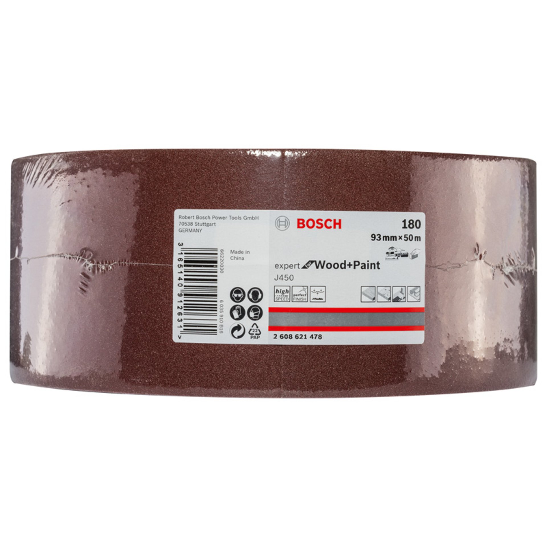 Schleifblatt J450 Expert for Wood and Paint, 93 mm x 50 m, G180