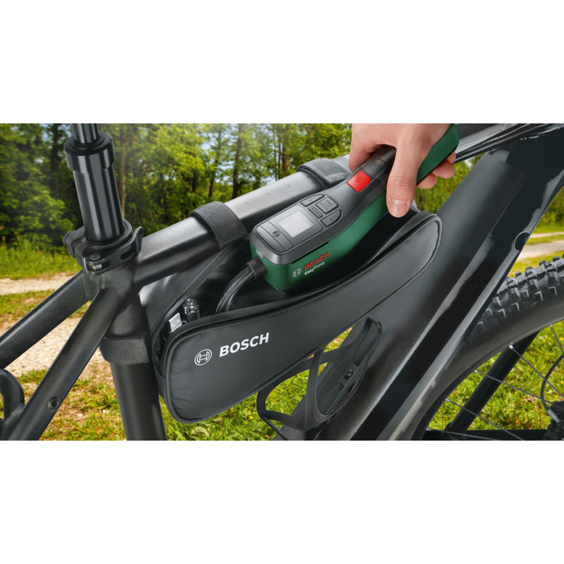 Akku-Druckluftpumpe EasyPump mit Luftpumpenadapter für Reifenventile