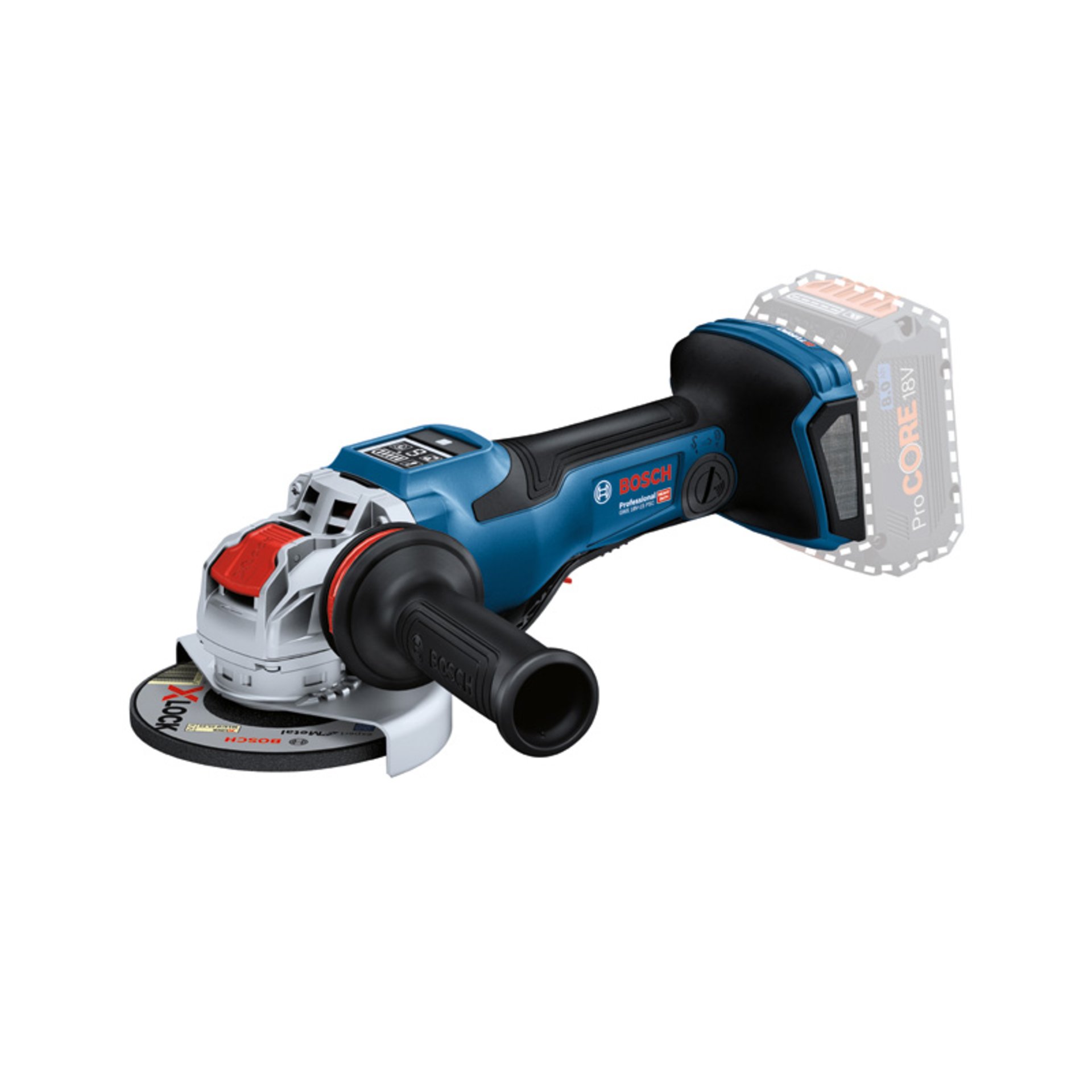 Akku-Winkelschleifer BITURBO mit X-LOCK GWX 18V-15 PSC in L-BOXX