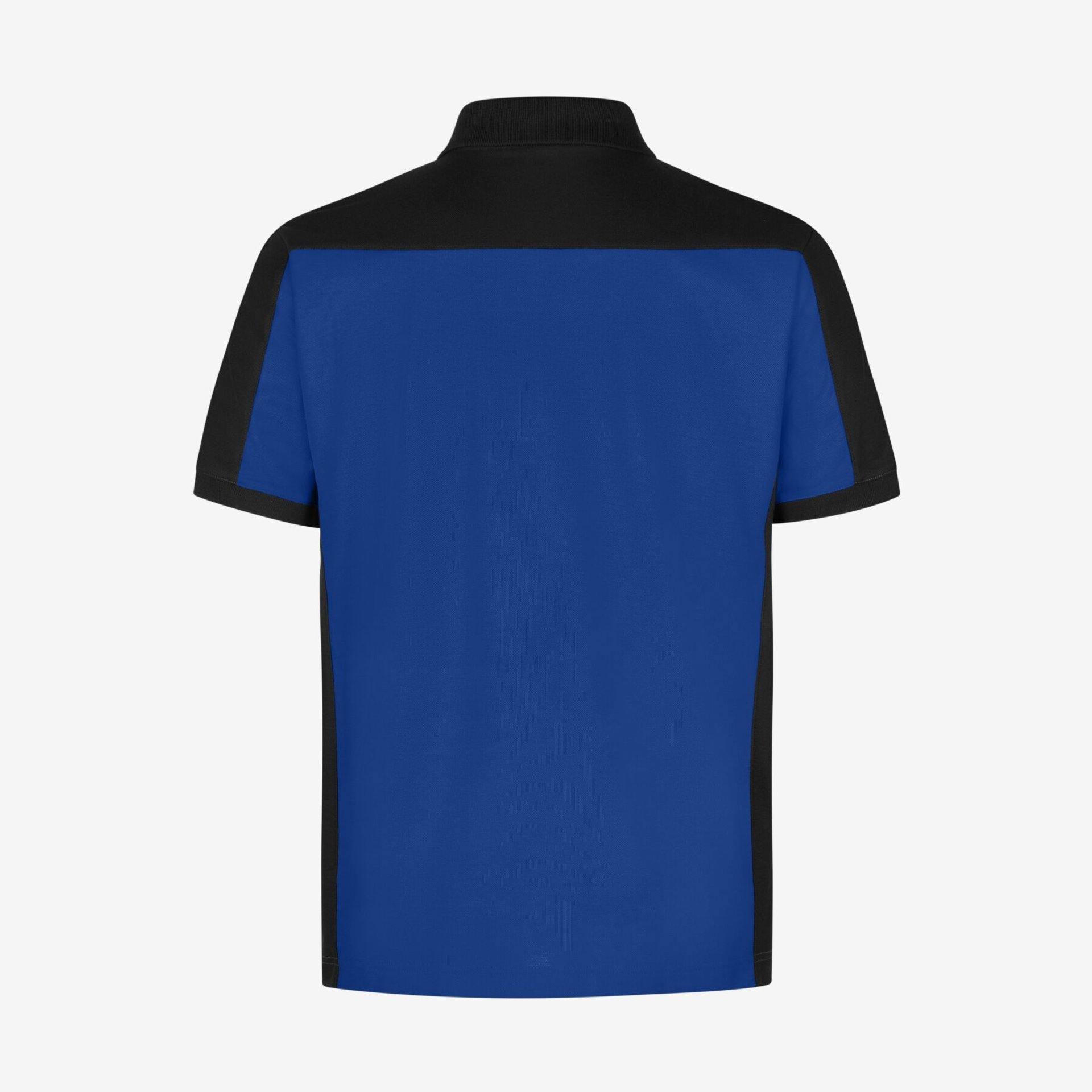 KONRAD Polo-Shirt zweifarbig royalblau-schwarz Gr. S