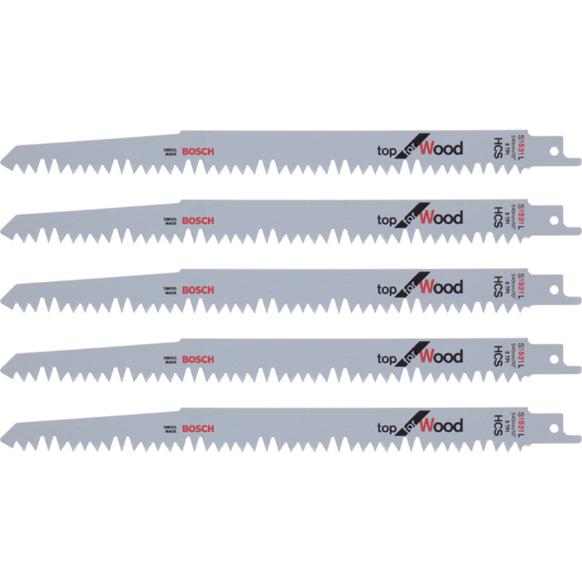 Säbelsägeblatt S 1531 L, Top for Wood, 5er-Pack