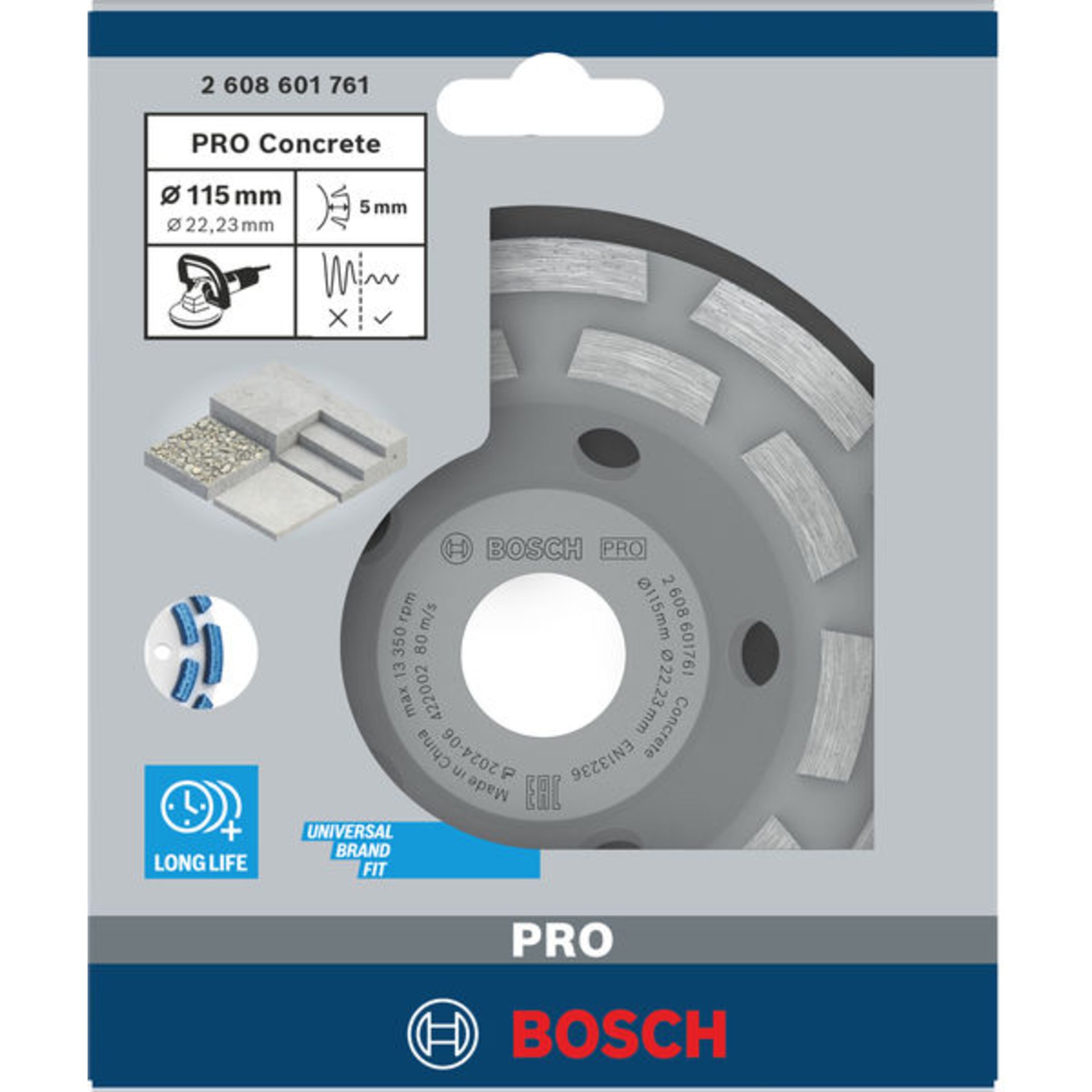PRO Concrete Topfscheibe, 50 x 115 mm, 22,23 mm