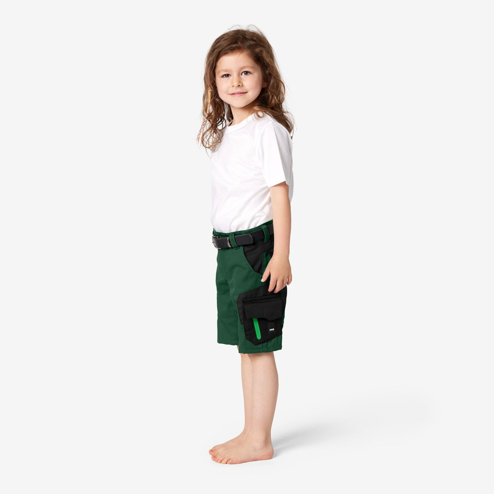 CHARLY Bermuda Kinder grün-schwarz 98/104