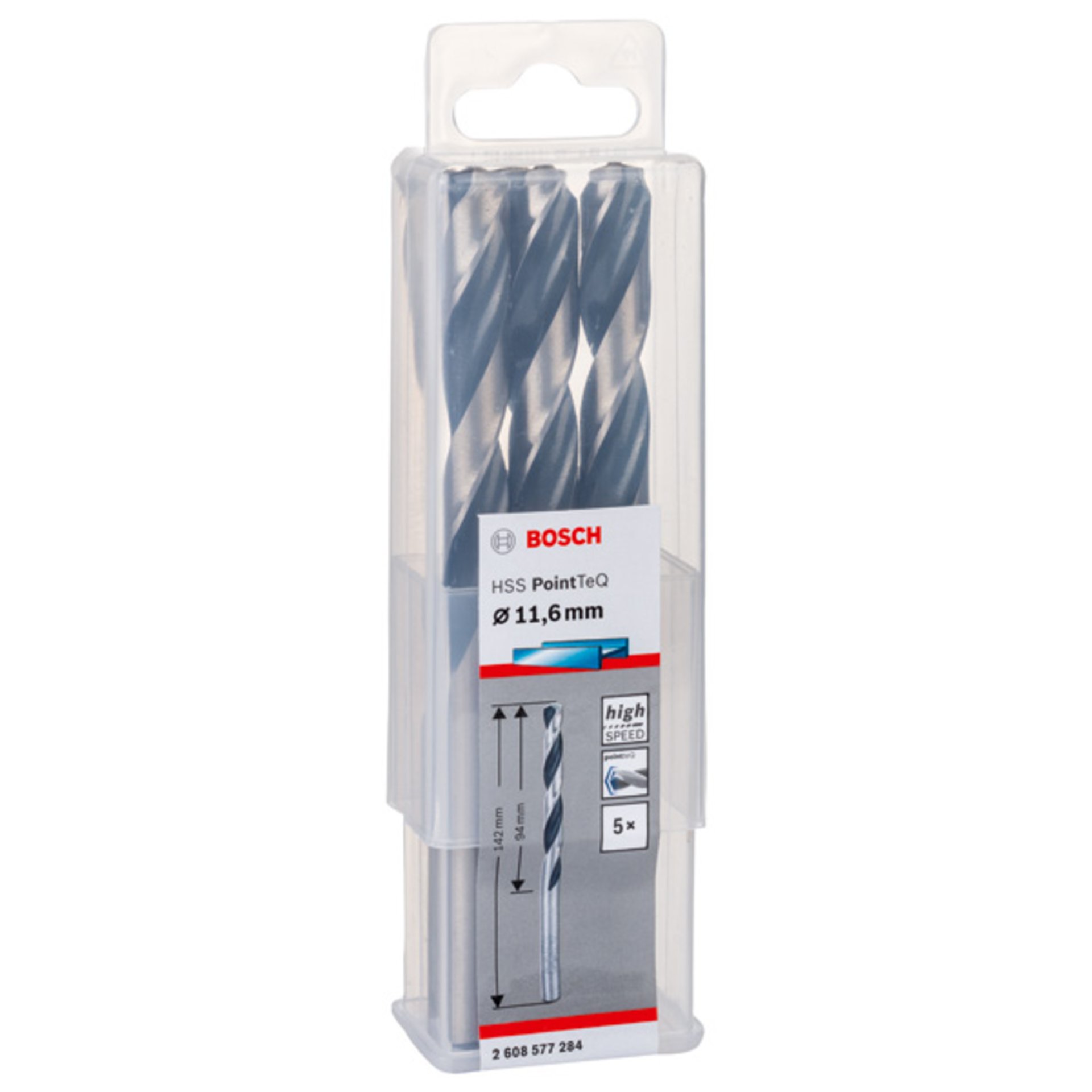 Metallspiralbohrer HSS PointTeQ, DIN 338, 11,6 mm, 5er-Pack