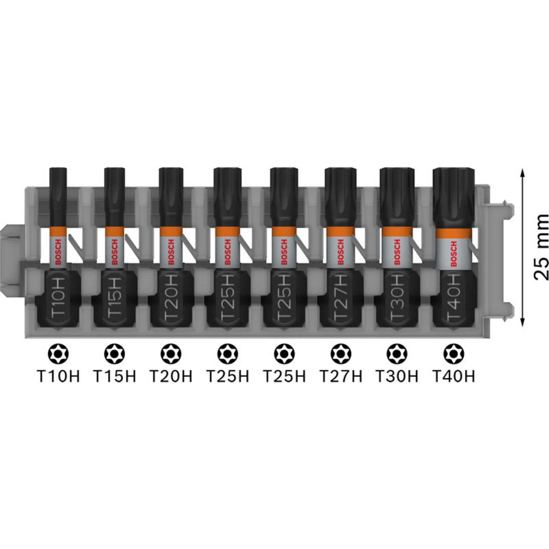 PRO TH Impact Bit-Set, 25 mm, 8-tlg