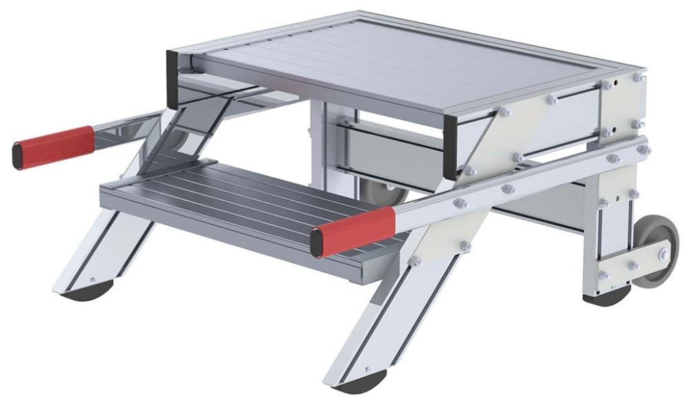 LM-Arbeitspodest fahrbar 2 Stufen, Stuf.be. 600mm