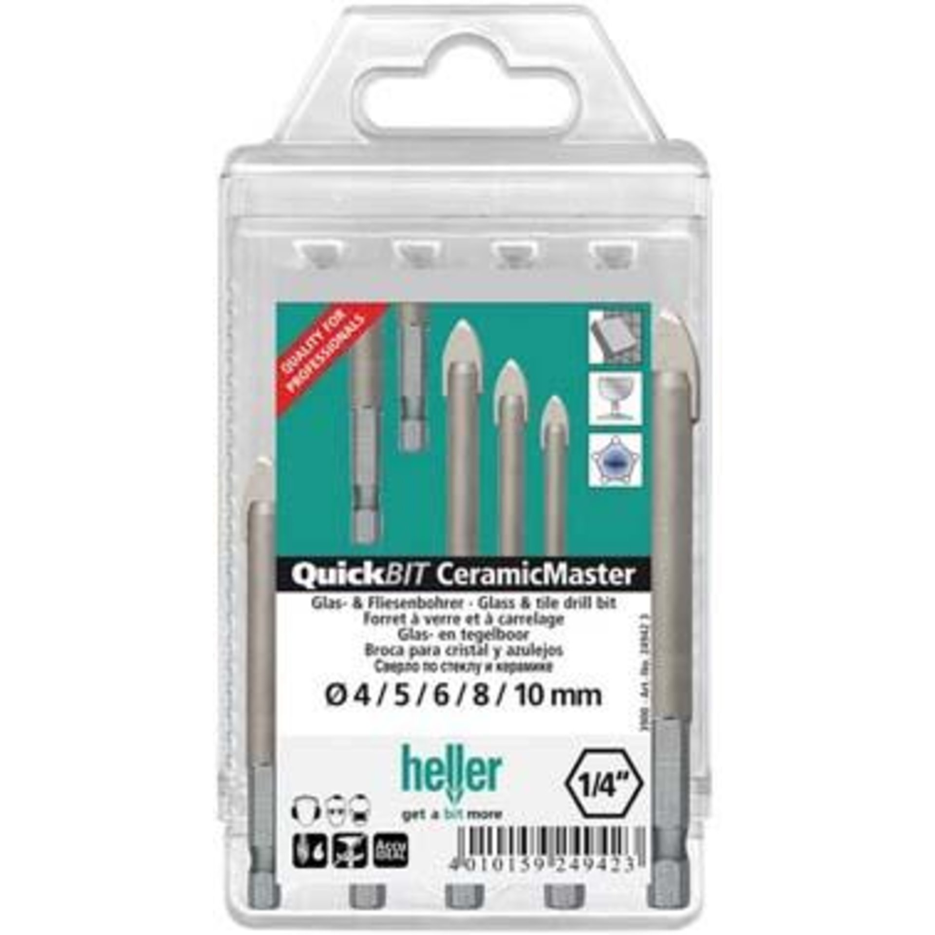 Glasbohrer-Satz CeramicMaster 5-teilig heller