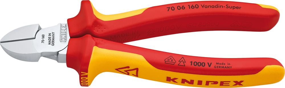 Knipex Seitenschneider VDE mit Mehrkomponenten-Griffen 160mm Knipex Seitenschneider VDE mit Mehrkomponenten-Griffen 160mm