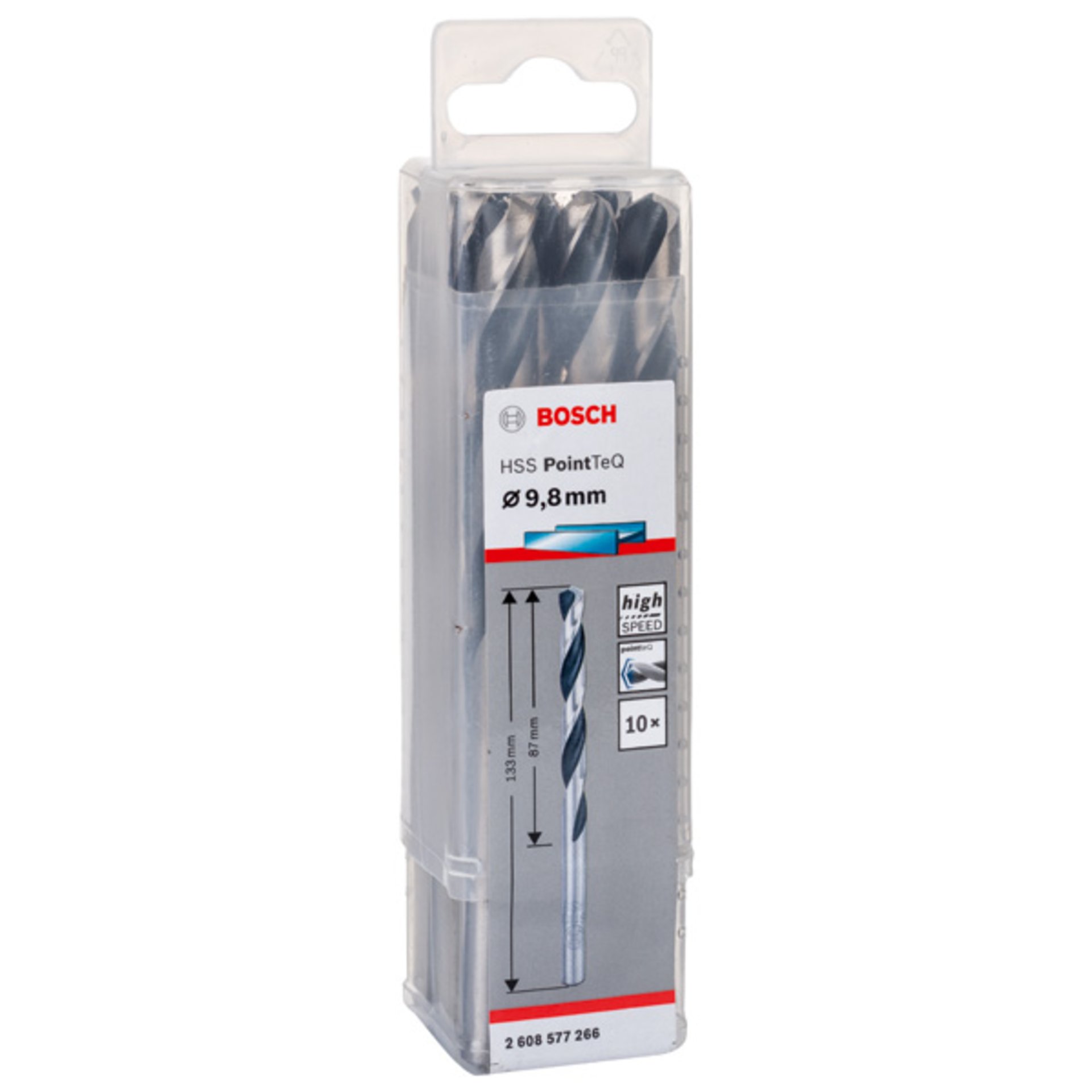 Metallspiralbohrer HSS PointTeQ, DIN 338, 9,8 mm, 10er-Pack