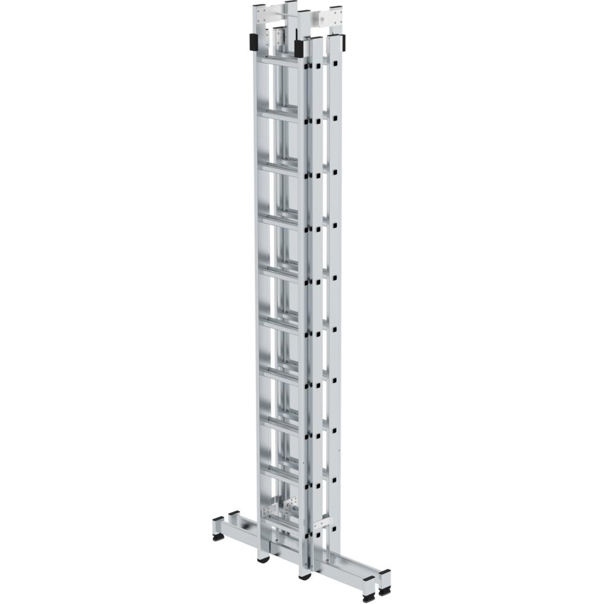 Alu-Stehleiter 4x10 Sprossen Leiterlänge 3,06m eingef.Arbeitshöhe bis 6,00 m