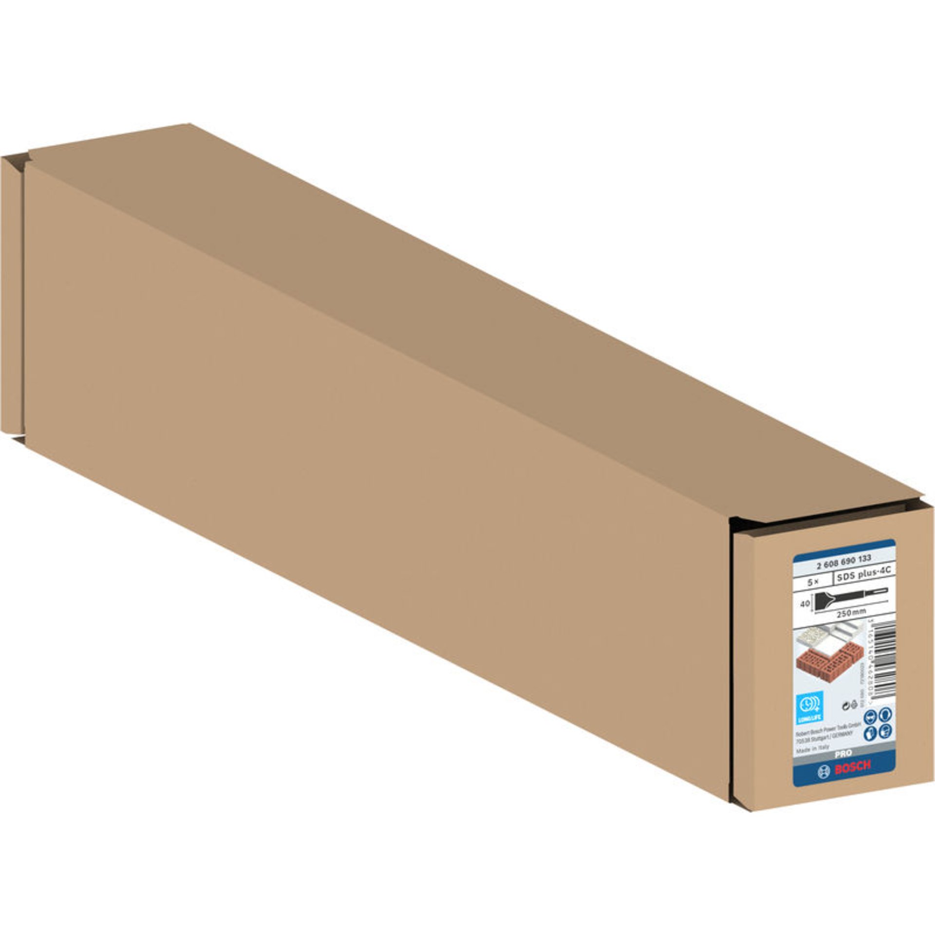 PRO SDS plus-4C Spatmeißel, 40 x 250 mm, 5-tlg