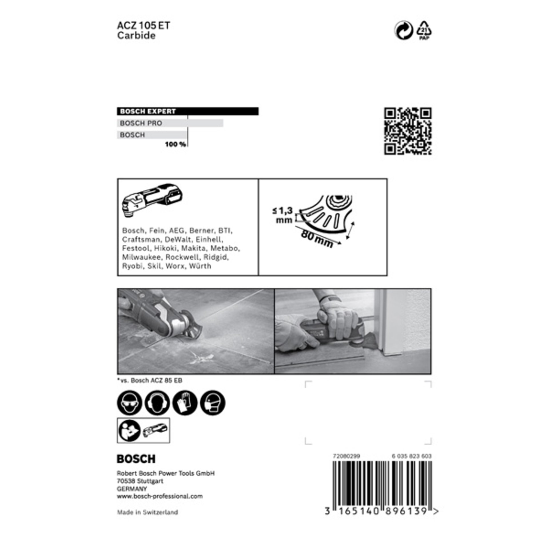 EXPERT MultiMaterial Segment Blade ACZ 105 ET, 1 Stück