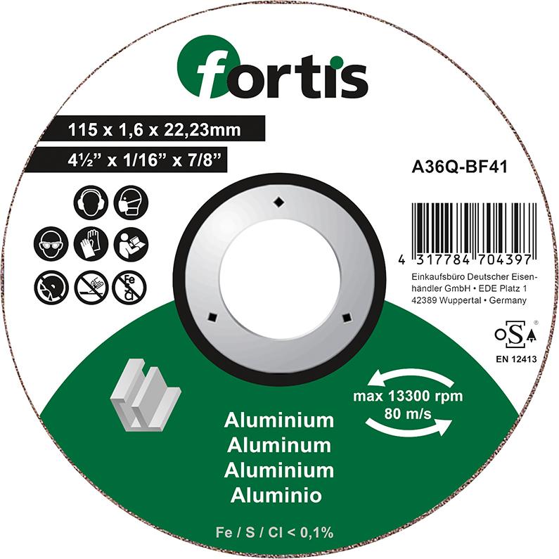 Fortis Trennscheibe  ALU-NE 115x1,6mm gerade