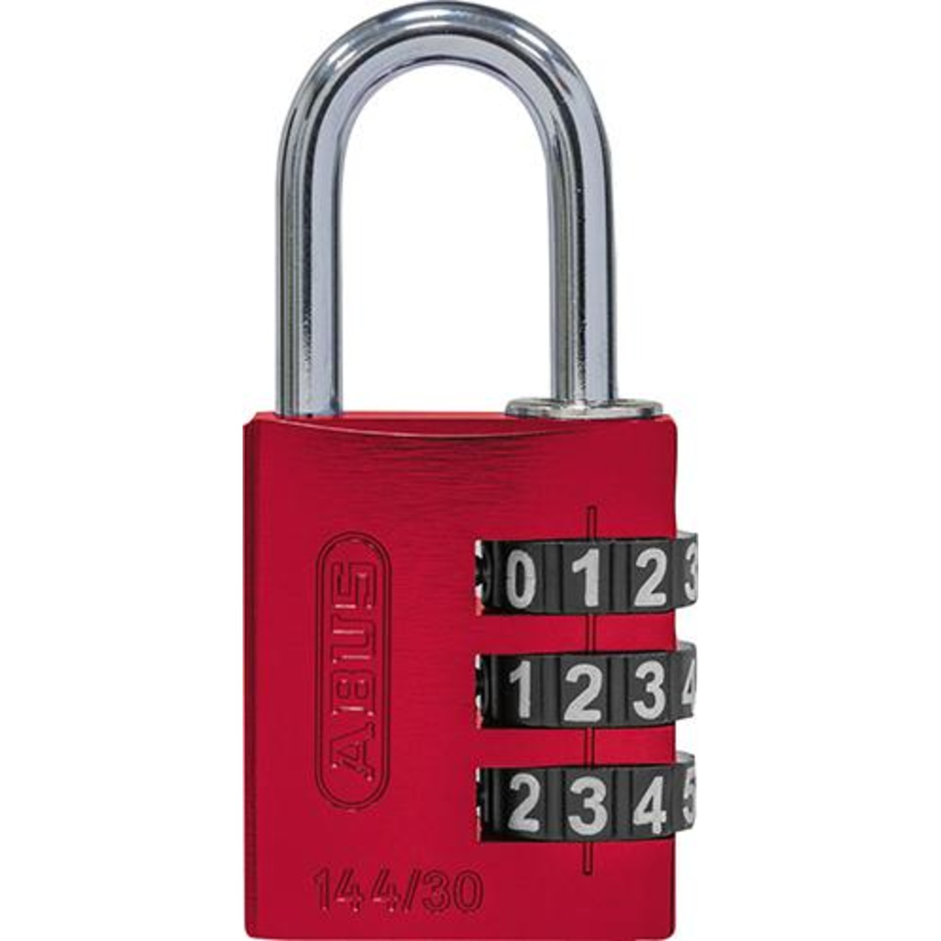 Zahlen-Hangschloss 144/30 rot Lock-Tag