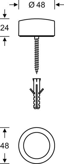 FSB Boden-Türpuffer,24mm 0 38 3878,Alu F1,Ø48mm